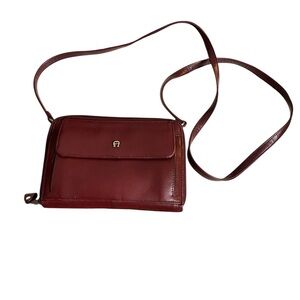 Etienne Aigner Deep Red Crossbody Bag